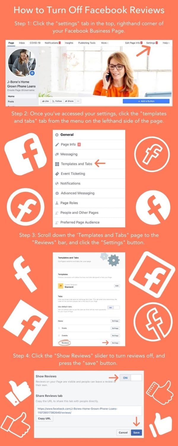 How to Turn Off Reviews on Facebook [Infographic]